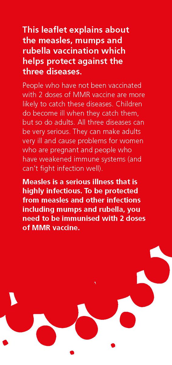 #StopTheSpread of measles. Ensure you have two doses of #MMR vaccine from your GP to be protected bit.ly/2GSBBH4