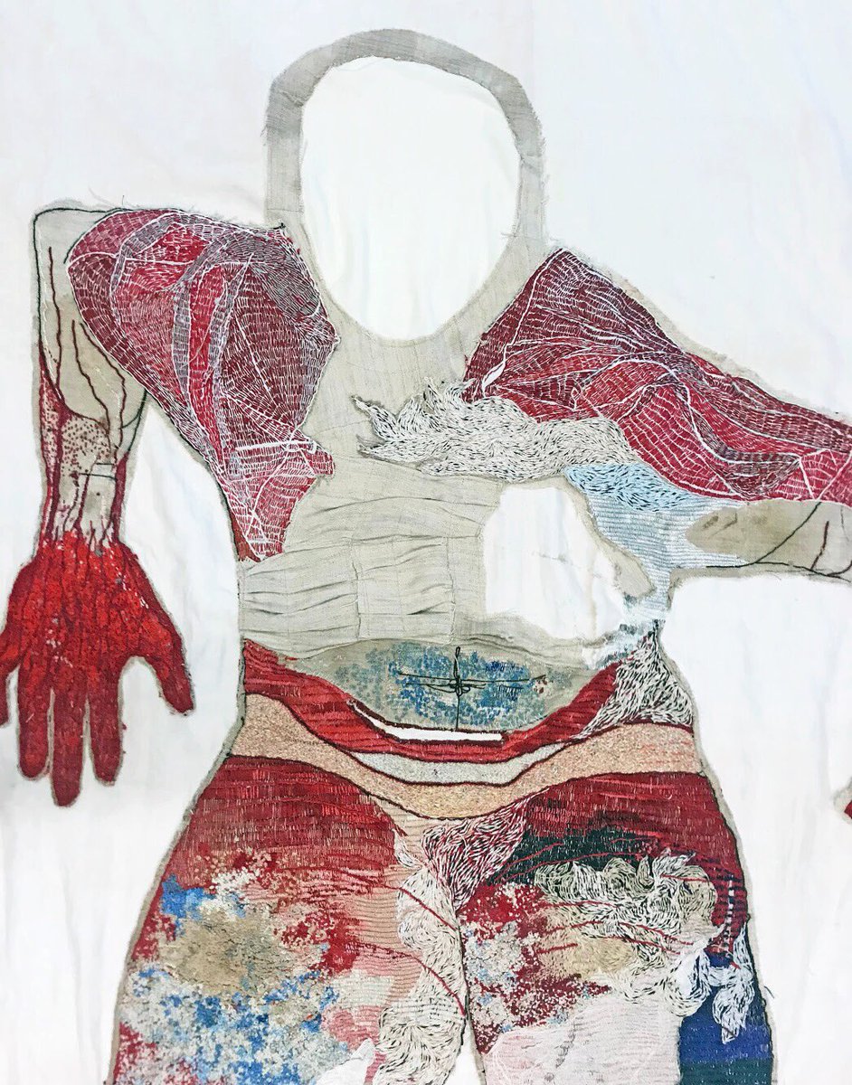 TextileArtsCent's tweet photo. New, #embroidered work in progress via #AIRcycle9 resident, #LilyMoebes. ➰➰➰ SAVE THE DATE for #ThreeWallsShow, opening 9/20 at the #GowanusLoft: https://t.co/P4QOR9Po4Z @thevrepublic https://t.co/GM23vhT4Km