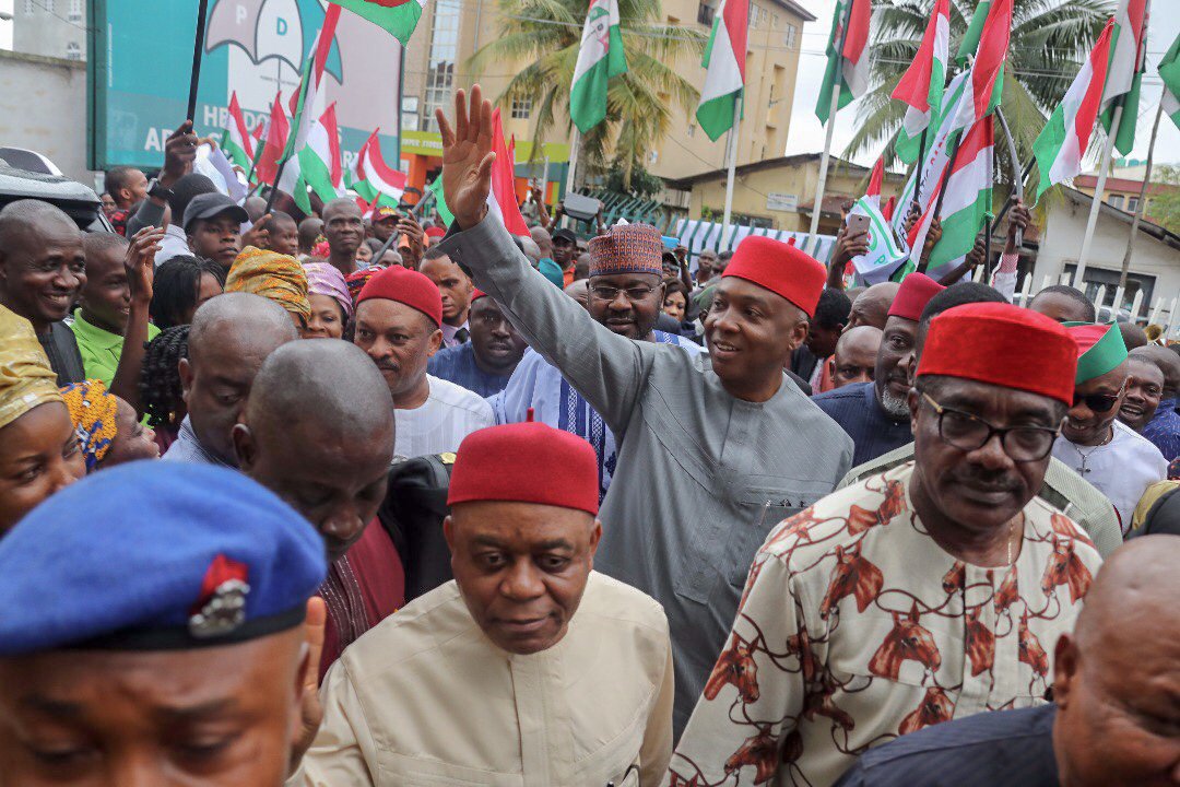 bukolasaraki's tweet photo. Up and down our country today, Nigerians are crying out for succour and yearning for solutions. For this reason, yesterday, PDP Abia State delegates and party executives came out in large numbers to listen to our vision to #GrowNigeria. https://t.co/6UmQ9sHoxu
