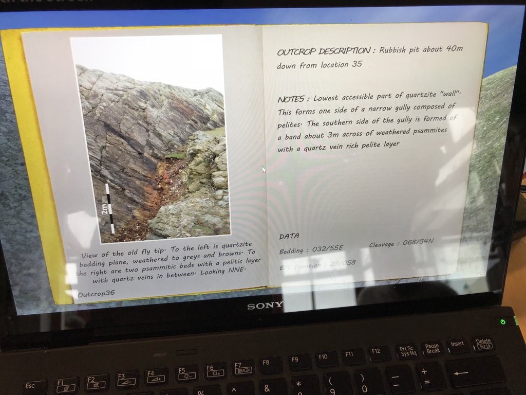 hypocentre's tweet photo. #AccessAnglesey Day 6. A bit too moist for “in real life” geological mapping at Rhoscolyn. However, that doesn’t matter if you can do it in a dry virtual world instead. https://t.co/MIFRmxEuvG
