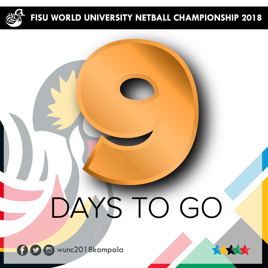 FISUNetball's tweet photo. 9 dayyysssss! The FOMO is real. 💃💃💃
#FISU #wunc2018kampala #UniWorlds #Etuuke https://t.co/pQ3oEcXtwS