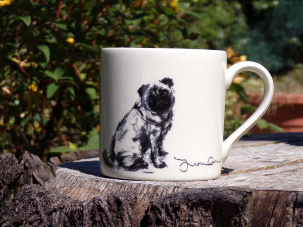 A pug on a mug!  Make your pug loving pal smile next time there’s an occasion, with this cute Justine Osbourne Fine Art Mug… ow.ly/5UqL30lzdnf