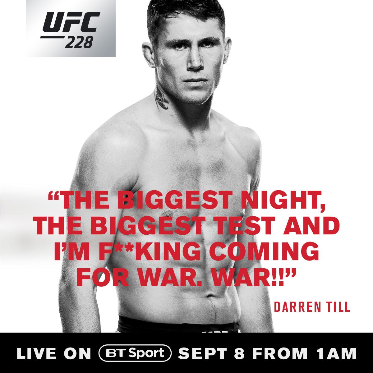 UFCEurope's tweet photo. Liverpool's @DarrenTill2 is ready for #UFC228 tonight! Are you?

Watch LIVE on @BTSport 1 https://t.co/ma425wGO95