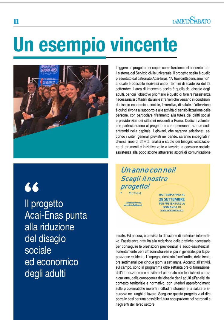 enas_ugl's tweet photo. Leggi L'ultimo numero de "La Meta Sabato” ▶️ "Al servizio degli altri, con o senza divisa". https://t.co/z8ndGSWAlM #serviziocivile @pcm_DGSCN @fpcapone @MalcottiLuca @eziof1978 @VaIentina_Iori @Infoscs @MagazineSC https://t.co/mc8elF5geT