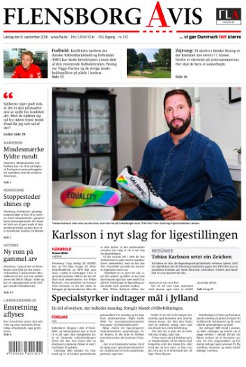 Tobias Karlsson fra <a href="/SGFleHa/">SG Flensburg-Handewitt</a> med et klart statement #diversity #equality 🌈 #NoNonsense ➡️ bit.ly/2MYEIUW - du kan læse hele artiklen i dagens <a href="/Flensborg_Avis/">Flensborg Avis</a>; <a href="/Salming_Hand/">Salming Handball</a> <a href="/salmingde/">Salming Deutschland</a> <a href="/MattiasA_1/">Mattias Andersson</a> <a href="/LVranjes/">.</a> <a href="/Nytihaandbold/">Nytihaandbold.dk</a>