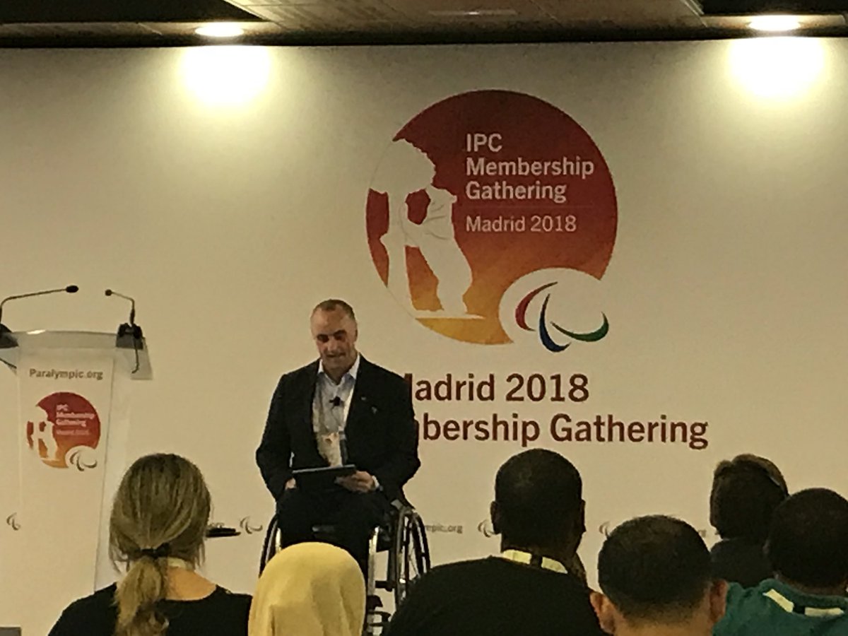 IPC Vice President Duane Kale delivering information about the Governance review - #IPCMadrid2018