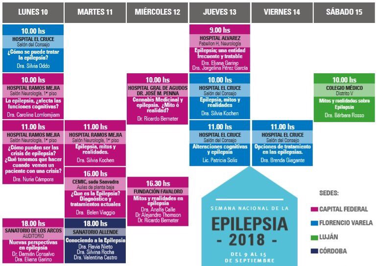 LACEargentina's tweet photo. Este 9 de septiembre es el día latinoamericano de la epilepsia por lo cual en la semana se realizarán actividades para la comunidad en centros médicos públicos y privados del pais con el fin de sacar esta enfermedad de las sombras. Están todos invitados! https://t.co/hrtWPv0fi2