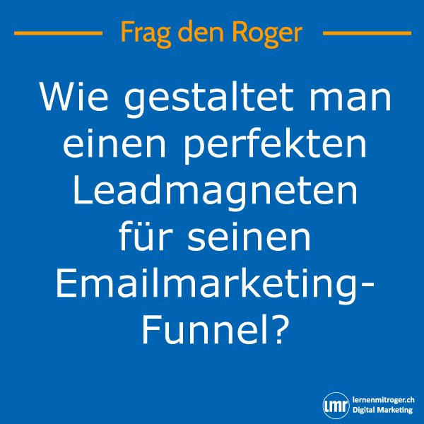 lernenmitroger's tweet photo. Wie gestaltet man einen perfekten #Leadmagneten für seinen #EmailmarketingFunnel?
#leadmagnet #leadgeneration #freebie #lead #onlinemarketing #fragdenroger
Lösung: https://t.co/Vo6Sy4W2Uj https://t.co/zGkFBWUjRa