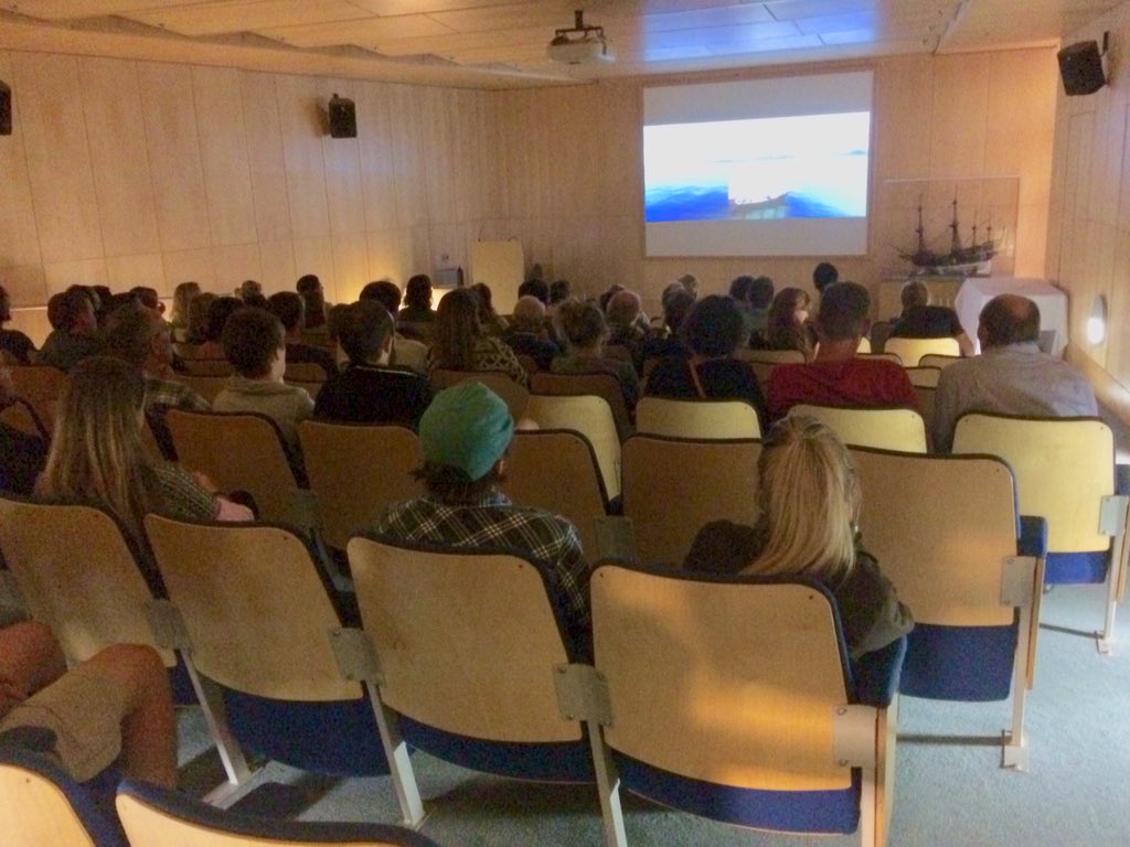 Sail4Seas's tweet photo. Thank you @TheNMMC for hosting us tonight and everyone for coming to our premiere film screening of ‘A Message from the Arctic’! We hope you were inspired by the film and enjoyed the event 🌊 https://t.co/cdcw3Prets
