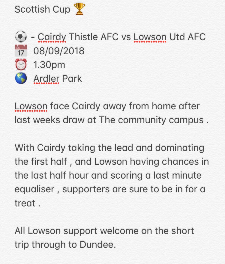 Lowson United AFC tweet media
