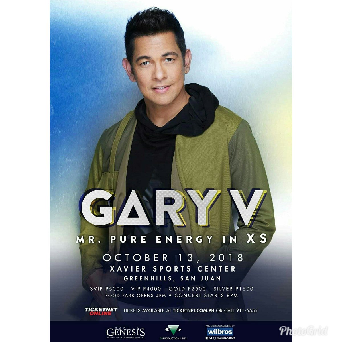SoundCheckMNL's tweet photo. Mr. Pure Energy #GaryValenciano @GaryValenciano1 is going to electrifiy Xavier school with his amszing music on October 13, 2018! Get your tickets at @TicketNetPH ! Brought to you by @WilbrosLive #GaryVisBack #MrPureEnergyInXS https://t.co/Yqa4uHUlKJ