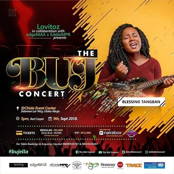 BlessingTangban's tweet photo. Catch me Live @thebujconcert
The city of Abuja will witness the happening of greatness... #GrowUpTour
@lovitoz @edgemaxngr @chidaeventcentre @eddiempr @tournigeria @Hennessy @nategenius01 @tracenaija @cocacola_ng
#Lovitoz #edgeMAX #eddieMPRโ #Bluetoothentertainment https://t.co/0zJvA1wyCy