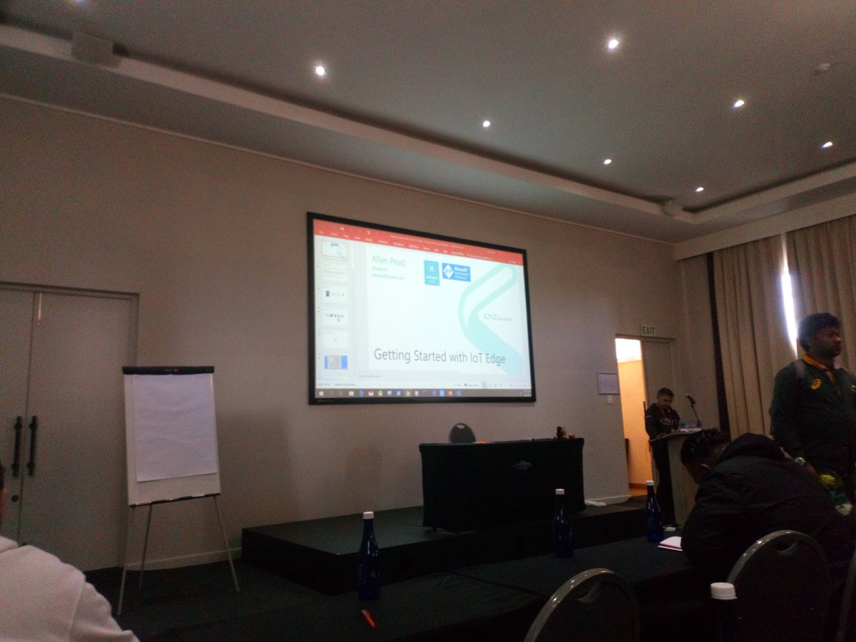 ArohanNaidoo's tweet photo. Allan Pead taking us through IoT edge #sqlsatcapetown https://t.co/wn0oAtf6sk