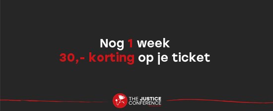 De line up van The Justice Conference is bijna rond! Met in het hoofdprogramma oa Ann Voskamp, Ben Tiggelaar, Mpho Tutu, Myrto Theocharous, Don Ceder, Otto de Bruijne, Ambrose Murangira, Ruth Valerio en Ken Wytsma. Voordelig een kaart bestellen kan via justiceconference.nl