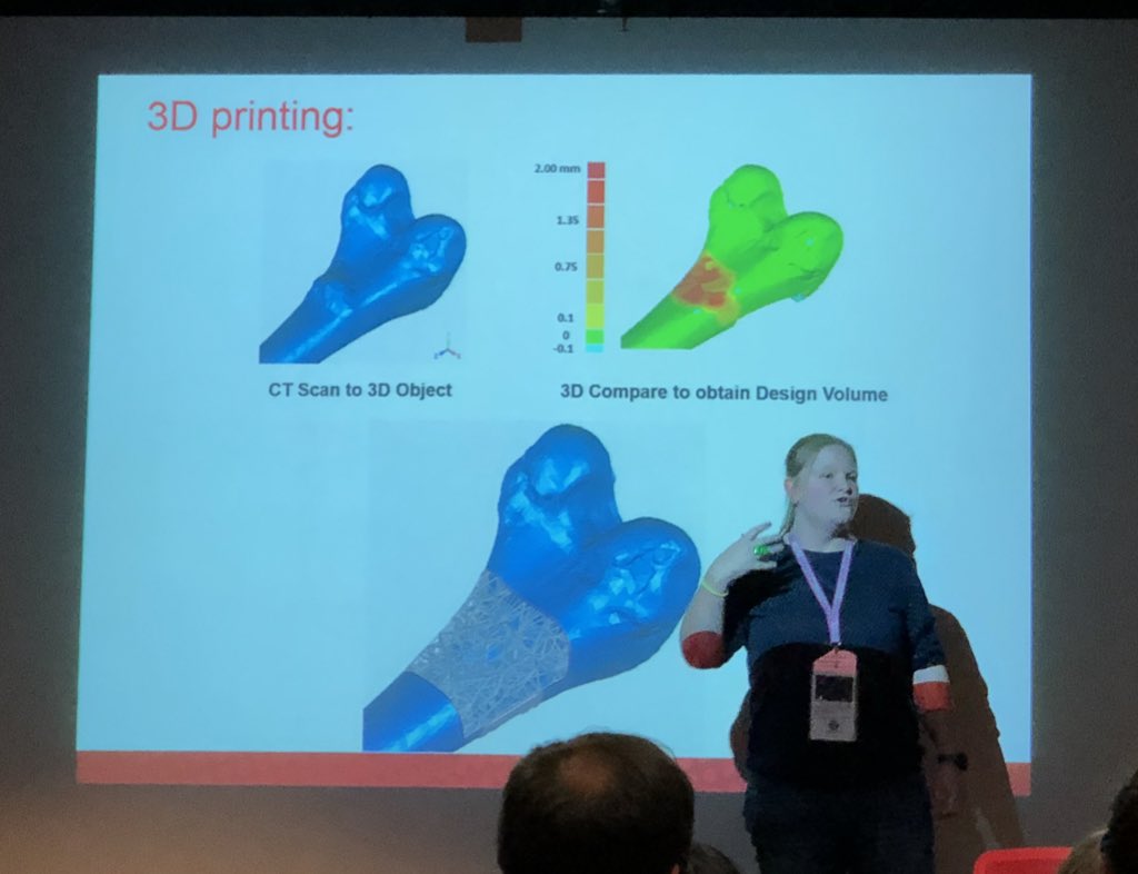 brantgibson's tweet photo. @Engineeringkate is chatting at #AstroLight18 Festival @astrofestVIC about how #fluorescent #diamond can be incorporated with #titanium #3dprinting for better implants @CNBPscience @ResearchRMIT @scienceworks_mv https://t.co/KemxNlW6N7