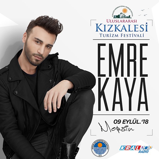 Emre Kaya bugün Bursa - Kestel'de, 9 Eylül'de ise Mersin Uluslararası Kızkalesi Turizm Festivali'nde sahnede! <a href="/emrekaya/">Emre Kaya</a> #kralmüzik
