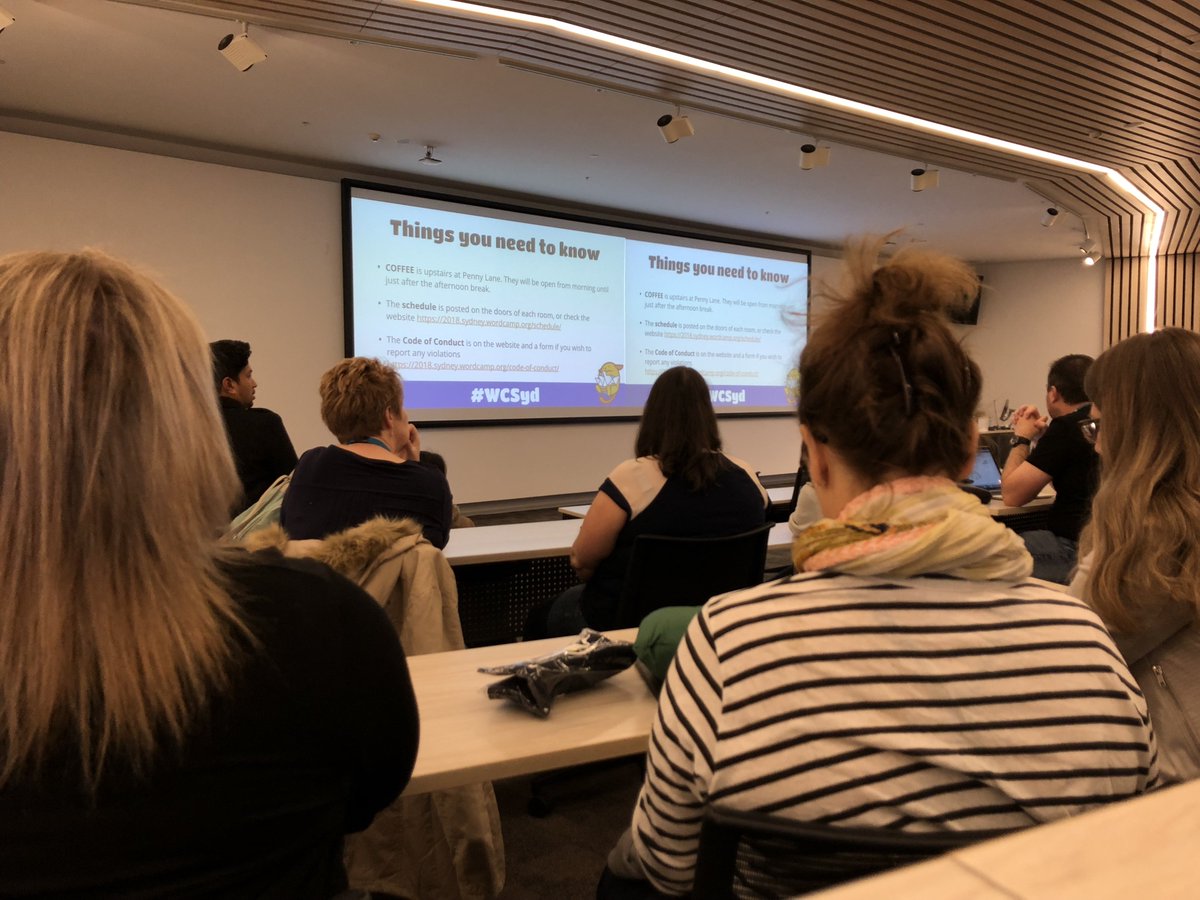 coxtech's tweet image. Throwback to this July's WordCamp in Sydney, Australia. Great to see where the #WordPress platform's heading—such a great local turnout! #wp #sydney #wordcamp #web #code