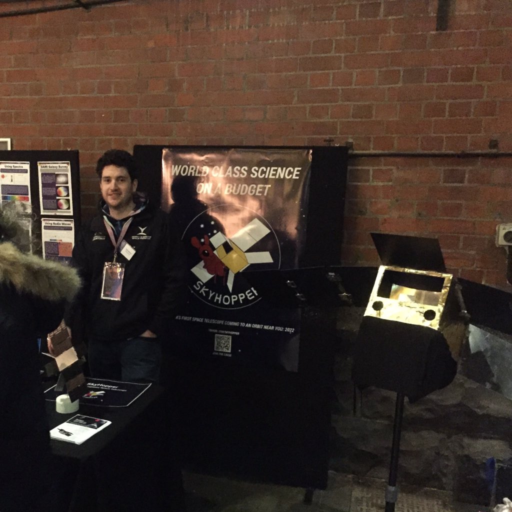 We are live at <a href="/astrofestVIC/">AstroLight Festival</a> - find us in the pumphouse! Apologies for the bad photo, the lighting by our stall isn't too flash 
tinyurl.com/SkyHopper