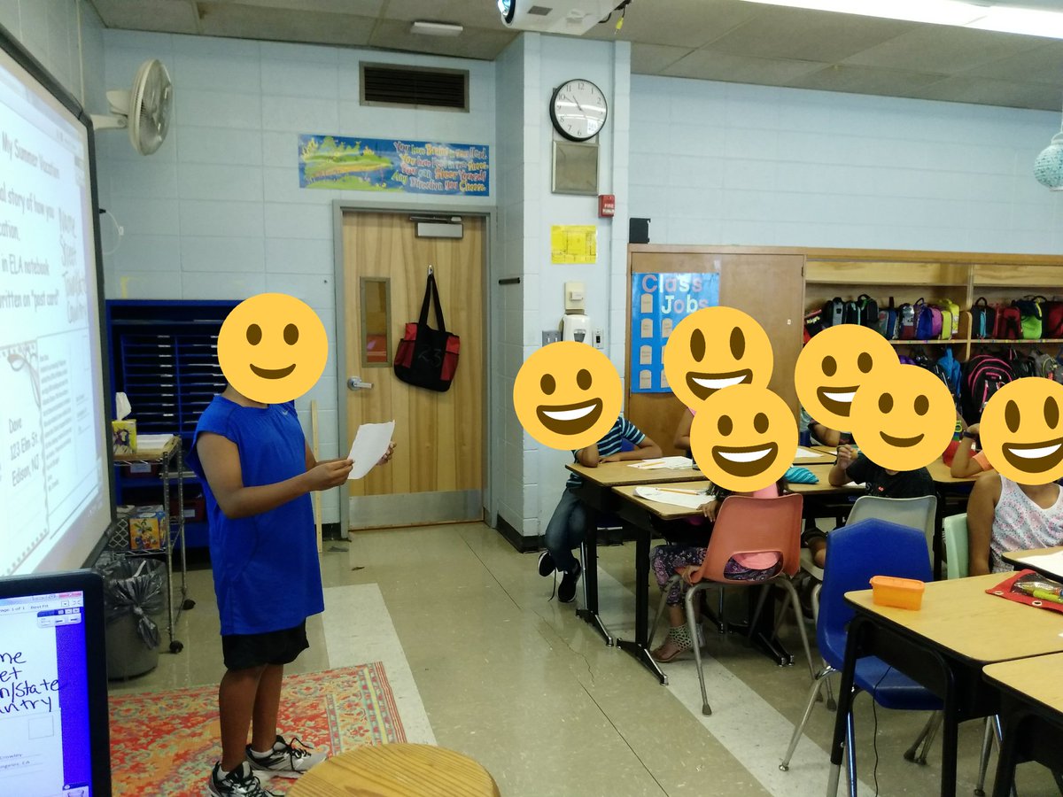 AshMillerJMI's tweet photo. We had a great first week in 4-5! We figured out how to save our dear friend, Fred, used our classmates names to make different words, and shared how we spent our summer vacation! @JMI_Edison #jmiedison #jmi4th https://t.co/sVOoQm6RC4