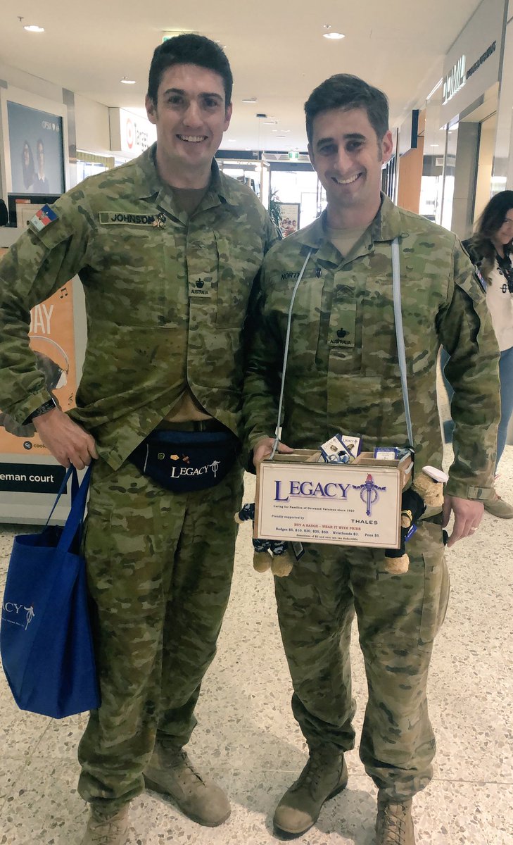 ChesterfieldO6's tweet photo. Out there supporting @LegacyAust for #LegacyWeek2018 and simultaneously cementing our status as fashion icons. #BumBag https://t.co/Kp7a8iuhhS