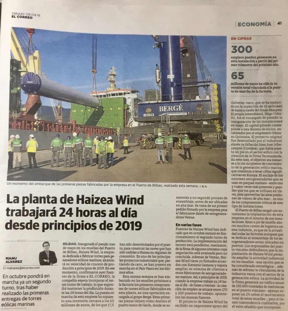 madeinbasque's tweet photo. ✅🗞 Más Empresa Vasca hoy en la prensa local... #TubosReunidos #Loramendi #HaizeaWind #Aernnova https://t.co/lewRntYiBk