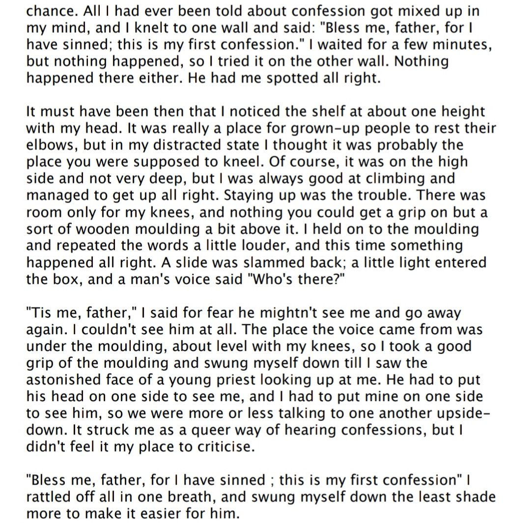 Carol Wade on X: My First Confession by Frank O'CONNOR is a short story  which was first published in 1935. The excerpt here is my inspiration for  this piece. One of my