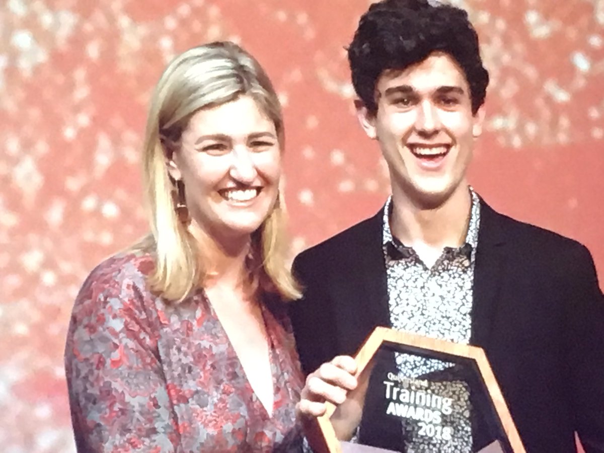 velgtraining's tweet photo. #QTA2018 Vocational Student of the Year congratulations Odin Lowsley @TAFEQld what an amazing young man. Watch this creativity space! https://t.co/WQco53rQEs