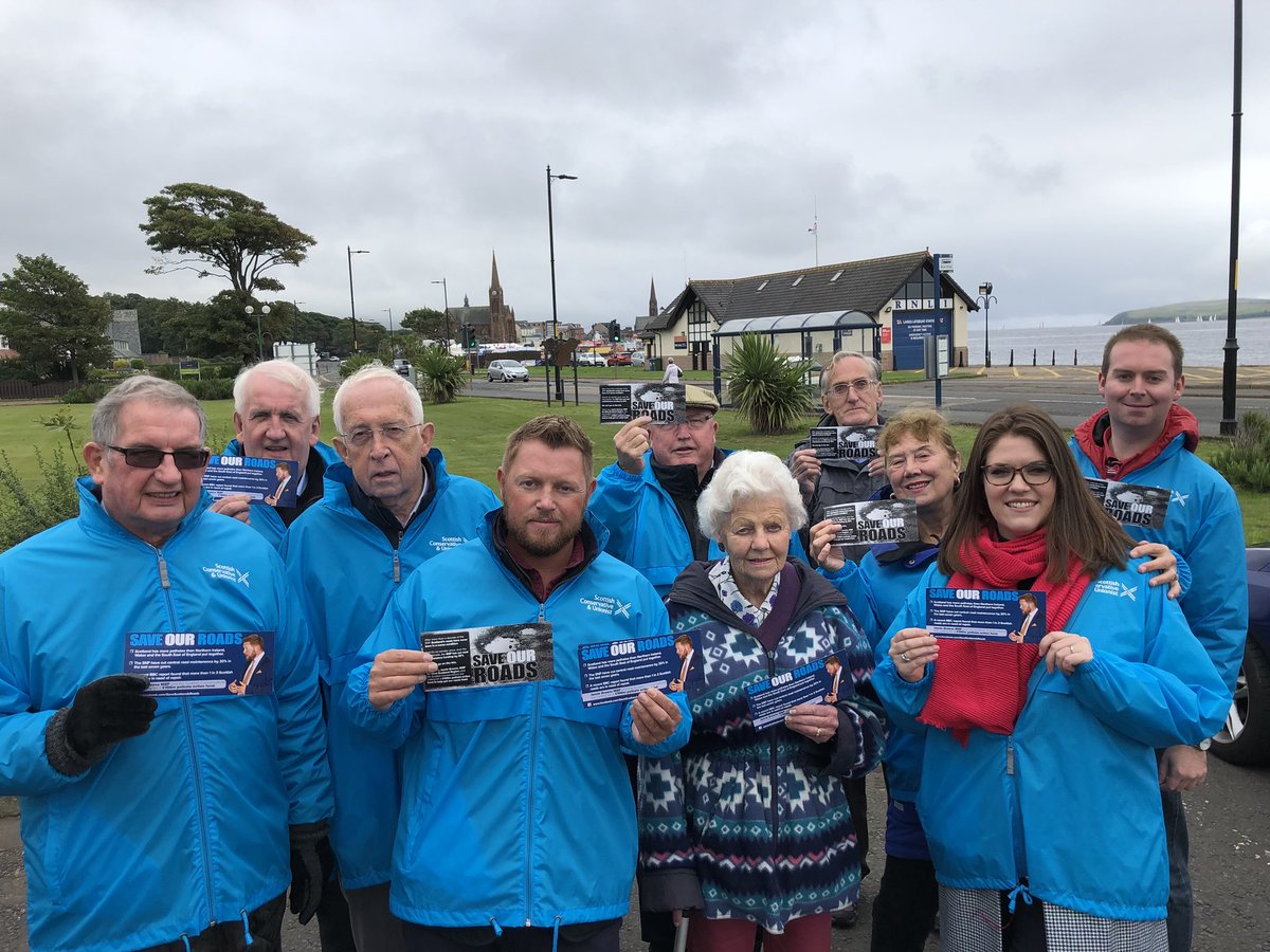 jamiegreeneUK's tweet photo. Today my team and I are out and about in Largs speaking to people about the #saveourroads campaign, calling on the launch of a £100M  pothole action fund to deal with the 1 in 3 roads in Scotland which are in need of repair. Enough is enough I say! https://t.co/hWPGsNDtoM https://t.co/13MAKp5zFI