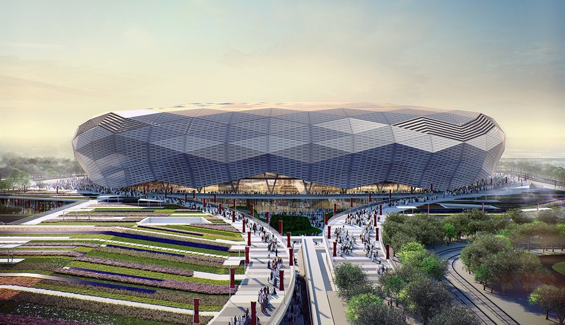Sporf's tweet photo. 🏟 Stadiums that are currently under construction in Qatar ahead of the 2022 @FIFAWorldCup.

😍 Absolutely Phenomenal. https://t.co/7WKt9WhAjL