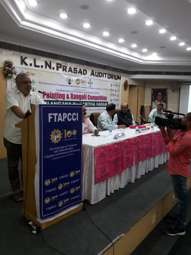 COVAnetwork's tweet photo. @FTAPCCI in assocition with @COVAnetwork organised "#Painting &amp; #Rangoli #Competition " on #theme '#TelanaganakuHarithaHaram held on Sep 7 2018 at #FederationHouse, FTAPCCI, Hyderabad.
#covaevent #cova #children #voluntary #covanetwork #gogreen #competition #peace #covaforpeace https://t.co/MqSHCpDNmV