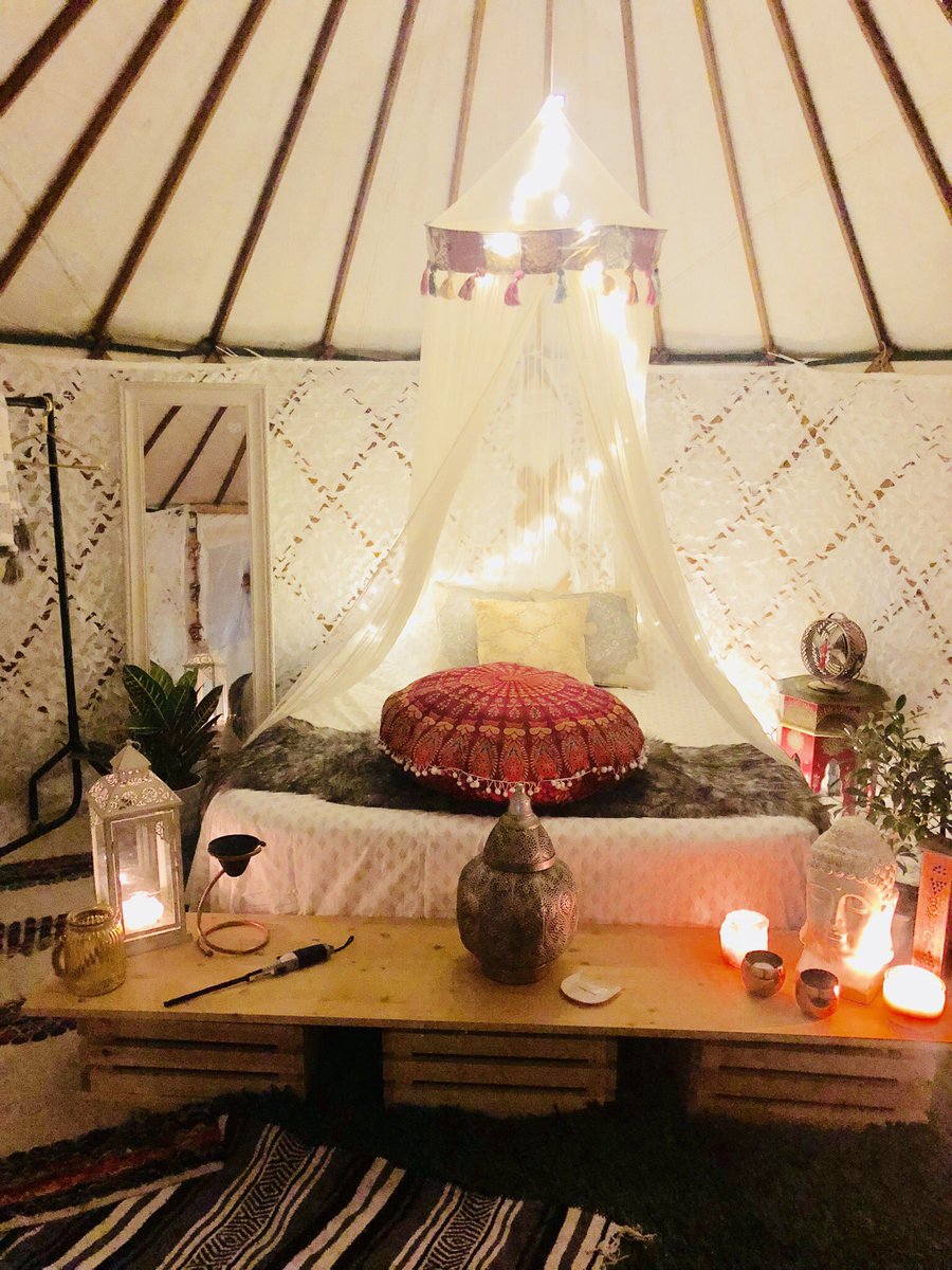 TinyUnited's tweet photo. Get your yurt groove and gypsy mood on in a tiny tental!

Our amazingly beautiful yurt’s &amp; gypsy wagon’s glamping packages are available through https://t.co/jVQDxjXypg.

#johnandfin #gypsywagon #vardo #yurt #unitedtinyhouserentals #bohemian #airbnb #glamping https://t.co/riynCc15Dx