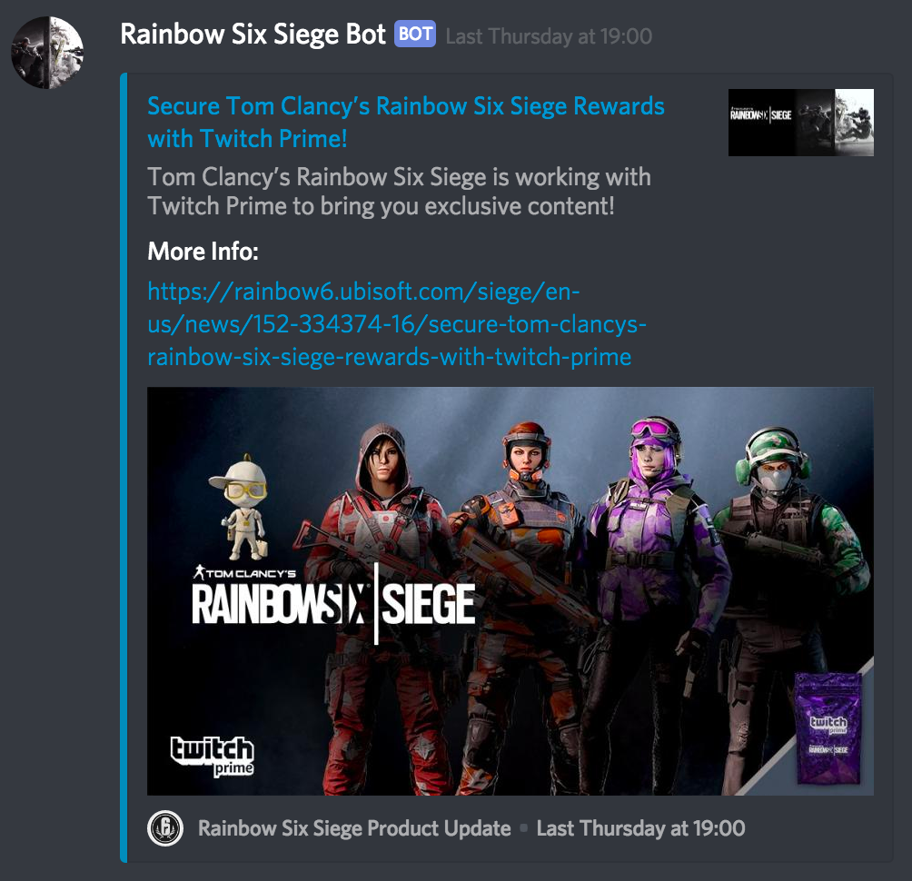 Secure Tom Clancy's Rainbow Six Siege Rewards with Twitch Prime!