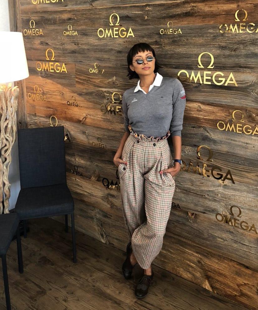 Quer estilo? Toma. Quer beleza? Tem também. Kat Graham no omega europen masters #katgraham #omegagolf #omegaeuropenmasters