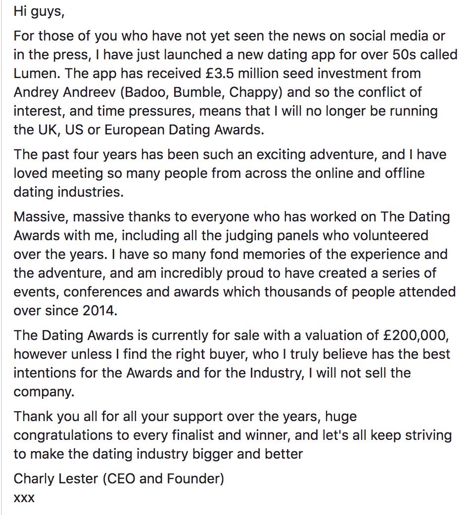 The Dating Awards tweet media