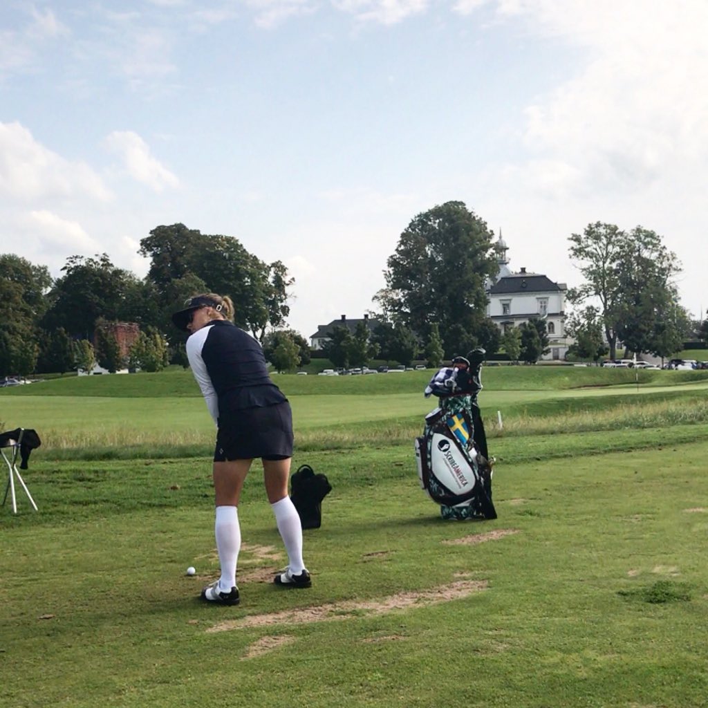 DHolmqvist's tweet photo. Last practice at home in πΈπͺ before the last major of the year in beautiful Evian π«π· I cant thank my sponsors enough, couldnβt do it without you! π #scribeamerica #healthchannels https://t.co/XxxFBzd5Q8