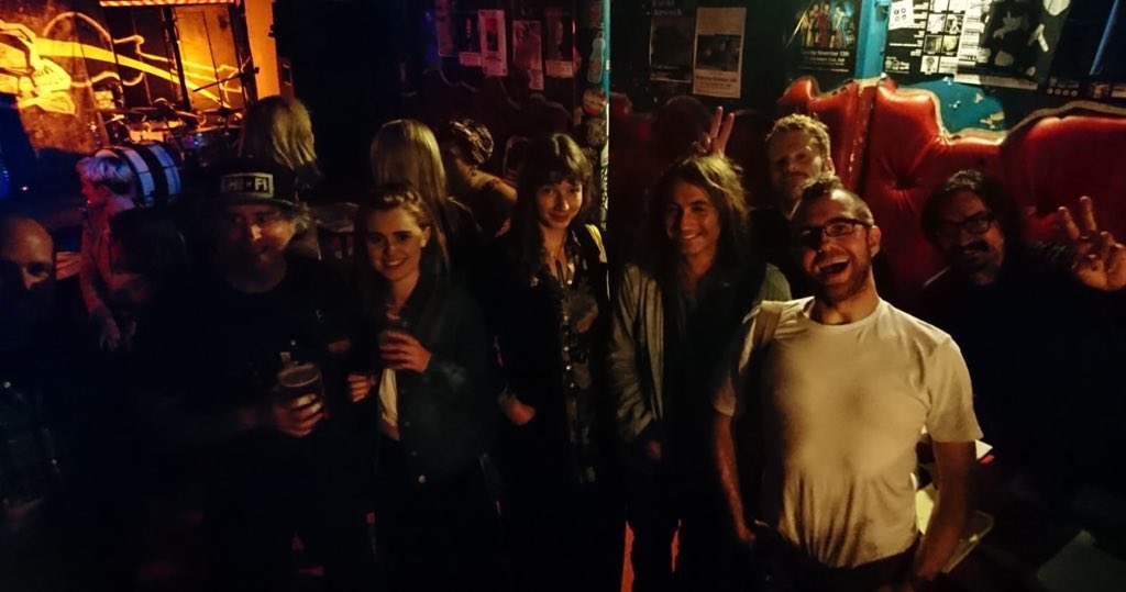 A mish-mash of <a href="/thelowanthem/">The Low Anthem</a> <a href="/CrookedWeather/">Crooked Weather</a> <a href="/ciaran_lavery/">Ciaran Lavery 👨🏻‍🦰</a> @BethNicholson96 &amp; ourselves at <a href="/TheAdelphiClub/">The New Adelphi Club</a> last night. A huge amount of talent in this picture. And two idiots from a shed.