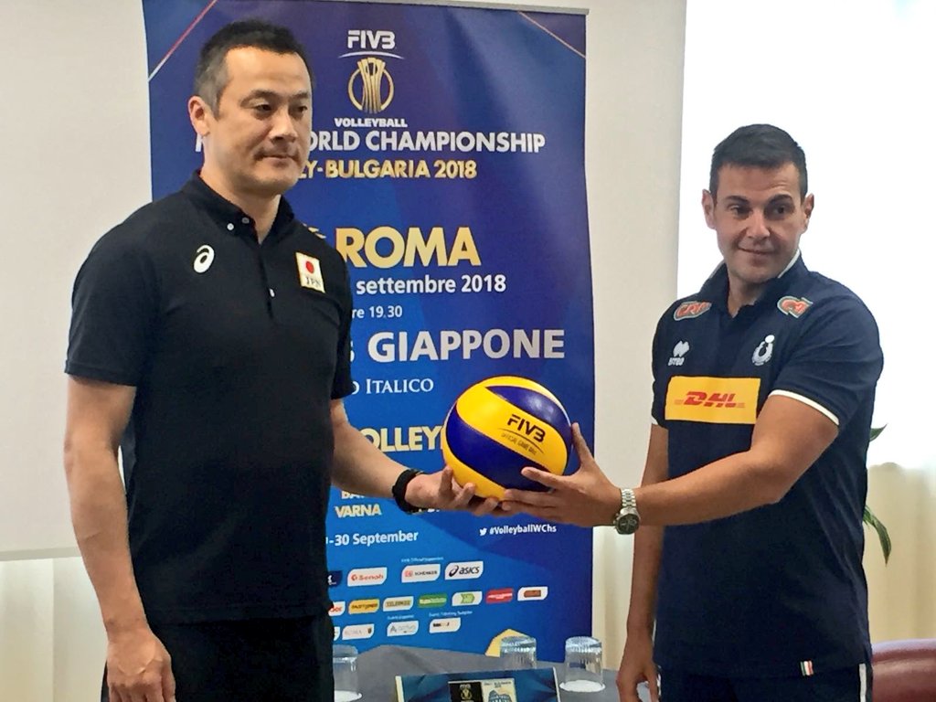 Road to #VolleyballWChs 🏐
Media Meeting #Roma 
<a href="/chiccoblengini/">chicco blengini</a> - Yuichi Nakagaichi 

#VolleyMondiali18  <a href="/JPN_Volleyball/">JVA</a> <a href="/FIVBVolleyball/">FIV International Volleyball Federation</a>