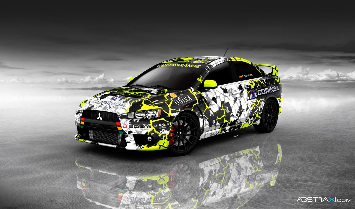 RALLIARTX's tweet photo. Crack wrap design for Esteban Eid from Bolivia! #bolivia #estebaneid #wrapdesign #crackdesign #fluowrap #rallyedesign #liverydesign #disenorally https://t.co/EY1ydzzxw8