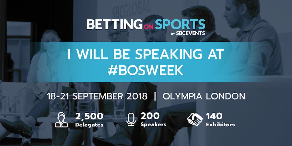 LashaMacha's tweet photo. I am very much looking forward to moderate a panel at Betting on Sports Week 18-21 September in London. SBC has put together a great event with lots of fantastic speakers and content! #bosweek https://t.co/4I0lyBVqSJ