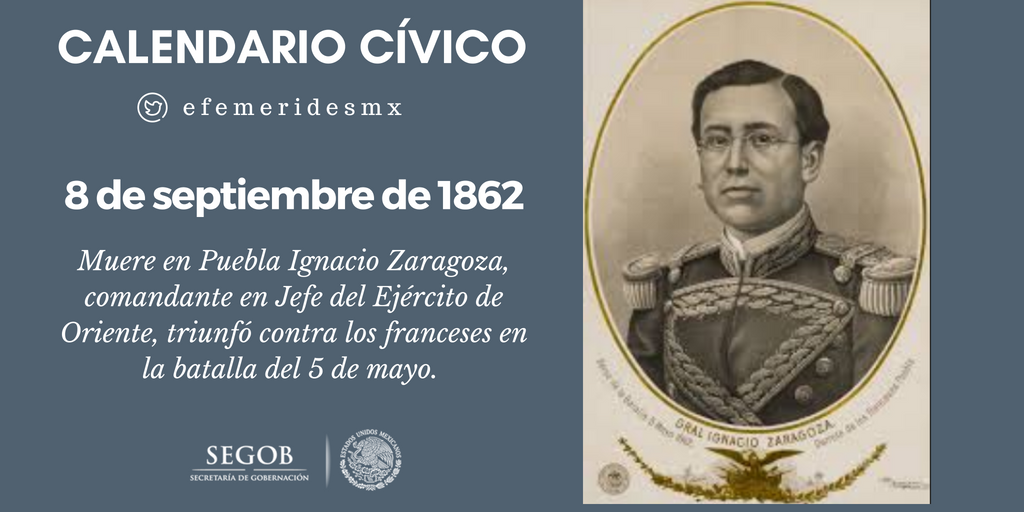 Calendario Civico On Twitter 1862 Muere En Puebla Ignacio Zaragoza Comandante En Jefe Del Ejercito De Oriente Triunfo Contra Los Franceses En La Batalla Del 5 De Mayo Https T Co Ersn9xsl0n