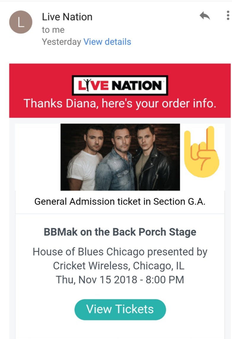 diana_woloszyk's tweet photo. Looking forward to meeting these fine gentlemen @BBMAKOFFICIAL November 15th @HOBChicago 

HOB will be seeing my face a lot between the 15th &amp; the 24th! #BirthdayWeek #BBMAK #TheStruts
#BritLove
BBMAK is Back! https://t.co/NBq4LTLcQY