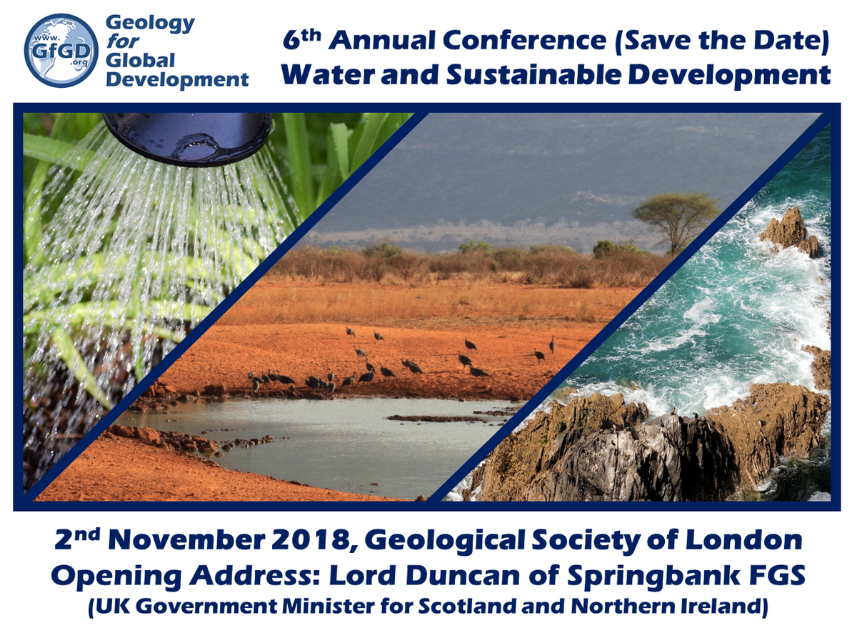 Geo_Dev's tweet photo. #GfGDConf 2018 will explore water &amp; #SustainableDevelopment, with speakers from industry, government, civil society, the public sector &amp; academia. Delighted to have @IanDuncanHMG join us &amp; to welcome friends from #Tanzania (via @efgsy &amp; @tanzdevtrust) https://t.co/Lu8FxoeK7t https://t.co/mNGjxKOiJQ