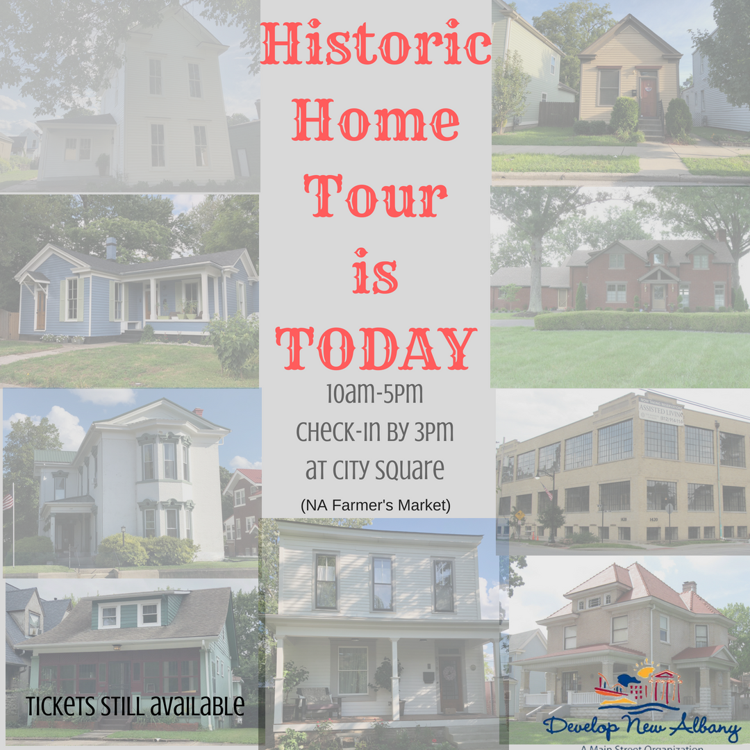 DevelopNA47150's tweet photo. Don't have your tickets to the Historic Home Tour yet? No problem, stop by the NA Farmer's Market and get them! Then enjoy a self guided tour of the homes. #historic #developna #hometour https://t.co/PcHBeXQzAD