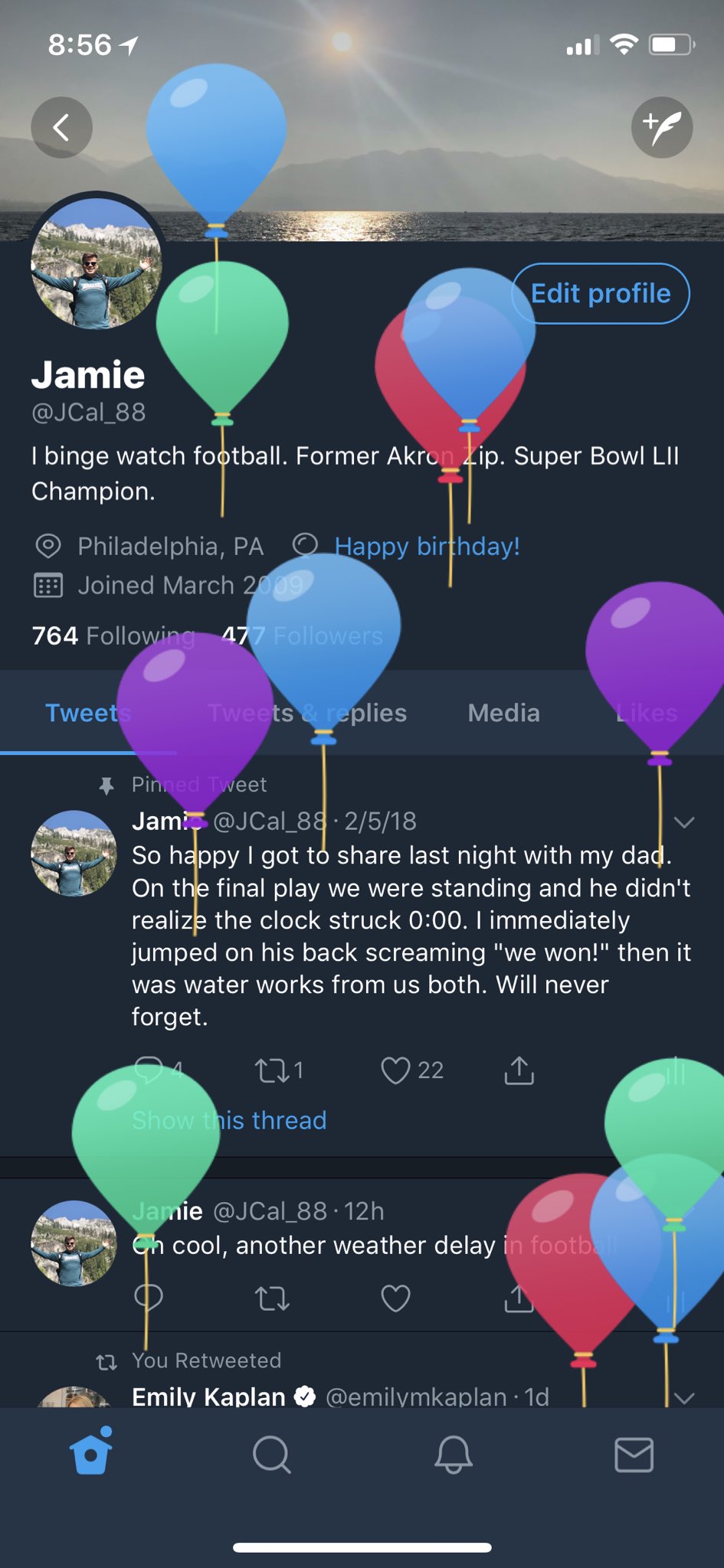 Happy birthday to me and Jonathan Taylor Thomas 