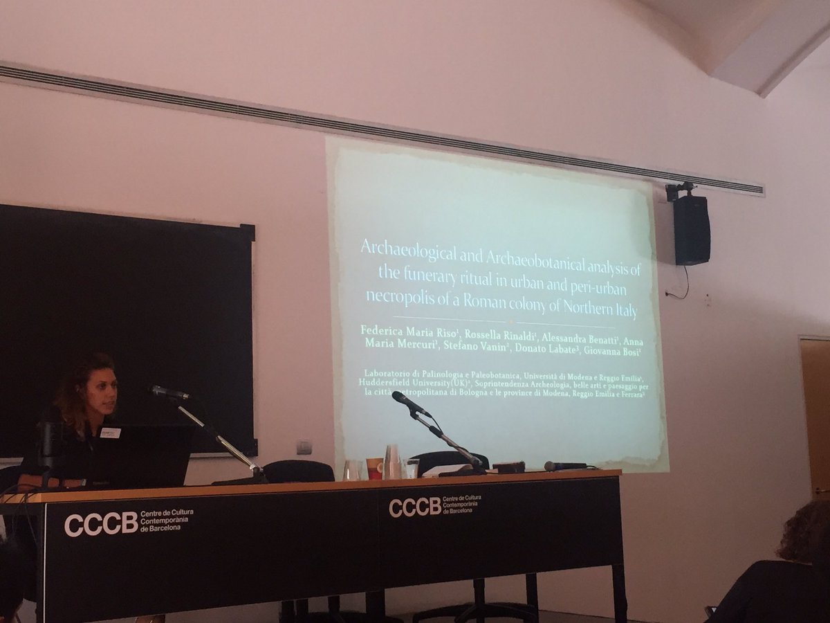 arqueologiabcn's tweet photo. Now 'Archaeological and Archaeobotanical analysis of the funerary ritual in urban and peri-urban necropolis of a roman colony of Northern Italy' by Federica Riso (Modena University) #S582 #EAA2018 https://t.co/SYQ6YrHOWu