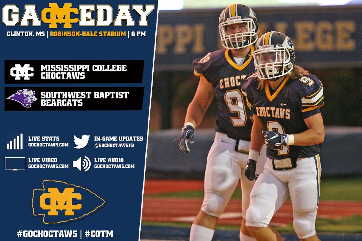 GoChoctaws_FB's tweet photo. What day is the BEST day? See ya at 6️⃣pm! #GoChoctaws #COTM #WeWill

🆚 Southwest Baptist
📍 Clinton, MS | Robinson-Hale Stadium
⏰ 6:00 pm
📺/🎙 https://t.co/ULtQhznnSX
📊 https://t.co/Ab4PNjsb8T https://t.co/qWwo6hBf7m