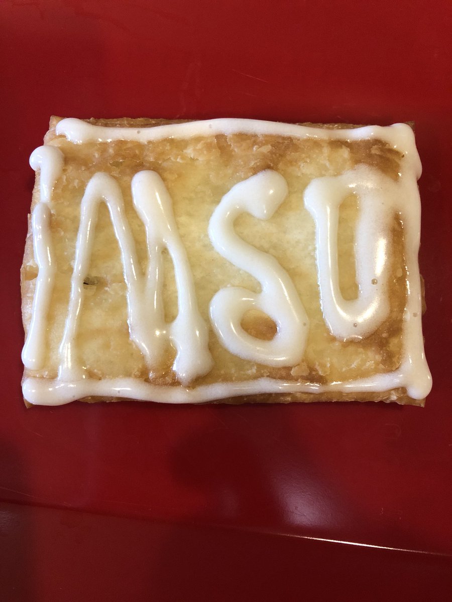 agsdog's tweet image. Breakfast of champions! Must be Game Day! Good luck @HailStateFB @BallCoachJoeMo #BeatKSU #ToasterStrudel #MSU #HailState