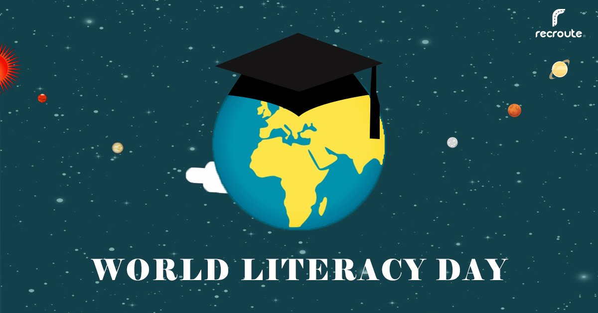 recrouteIndia's tweet photo. Celebrate the vision by spreading knowledge and  making world a smarter place. Happy World Literacy Day. #WorldLiteracyDay https://t.co/bSbtumPPRC