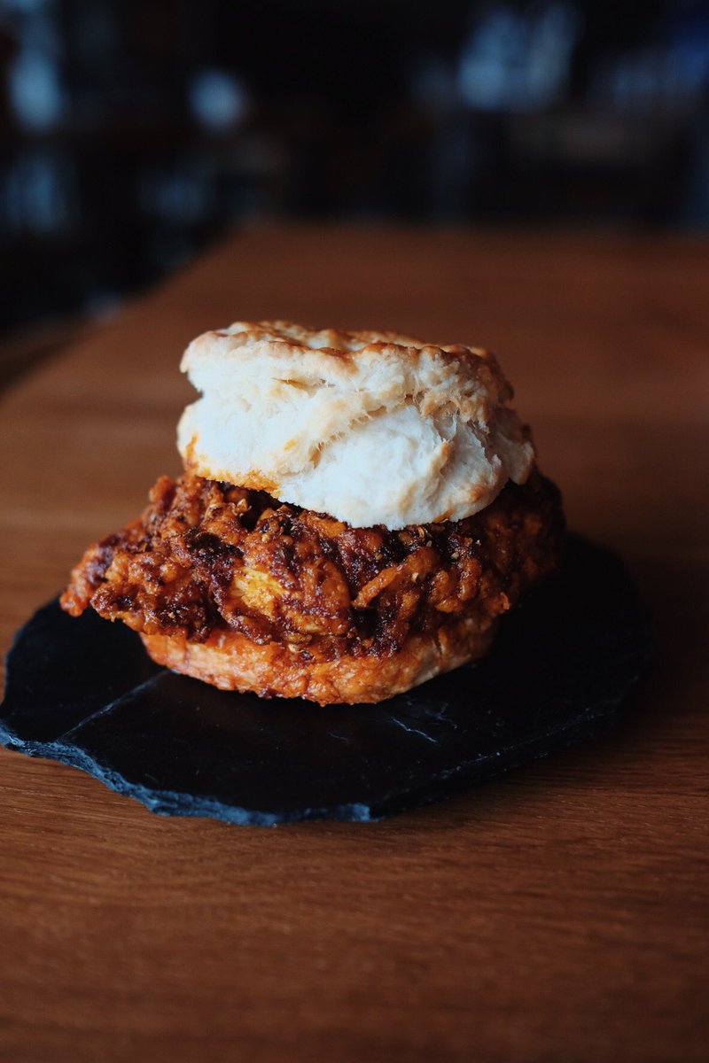 Smallbrewpub's tweet image. Nashville Hot Chicken Biscuit is on special this weekend! 🔥 🐔