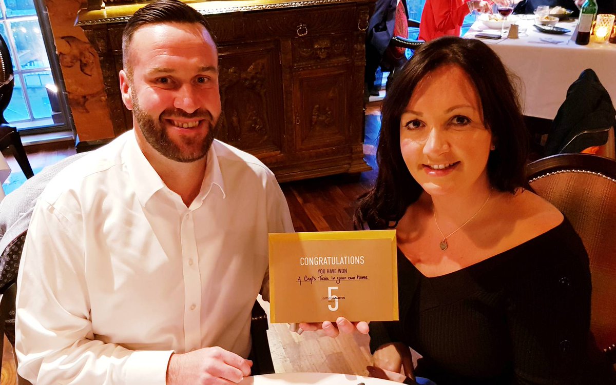 🎉CONGRATULATIONS!🎉To Laura and Ian Diggle whom have won our TOP prize! Our fantastic chefs will cook you a fabulous 7 course meal in your home. Also HUGE CONGRATULATIONS to our competition winner Becky Street 🤗 You and your friends have won a chefs table meal! <a href="/jamesmartinchef/">James Martin</a>